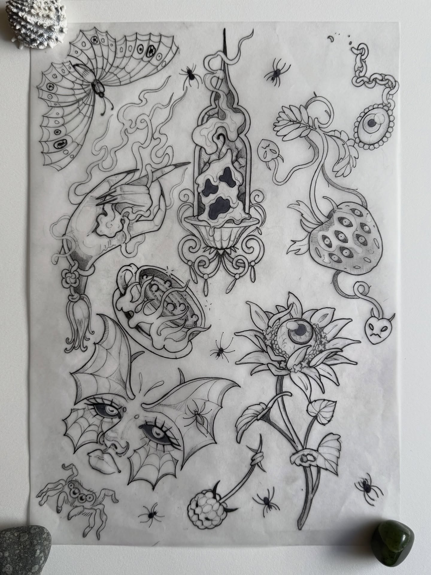 Some scary designs‼️ fire magic and corrupted harvest vibes 👁️ these will be available at @hungryxhound this Friday at n